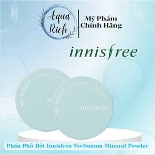 Phấn Phủ Bột Kiềm Dầu Innisfree No - Sebum Mineral Powder - Mineral Color Powder [Tím - Xanh - Hồng - Đào]