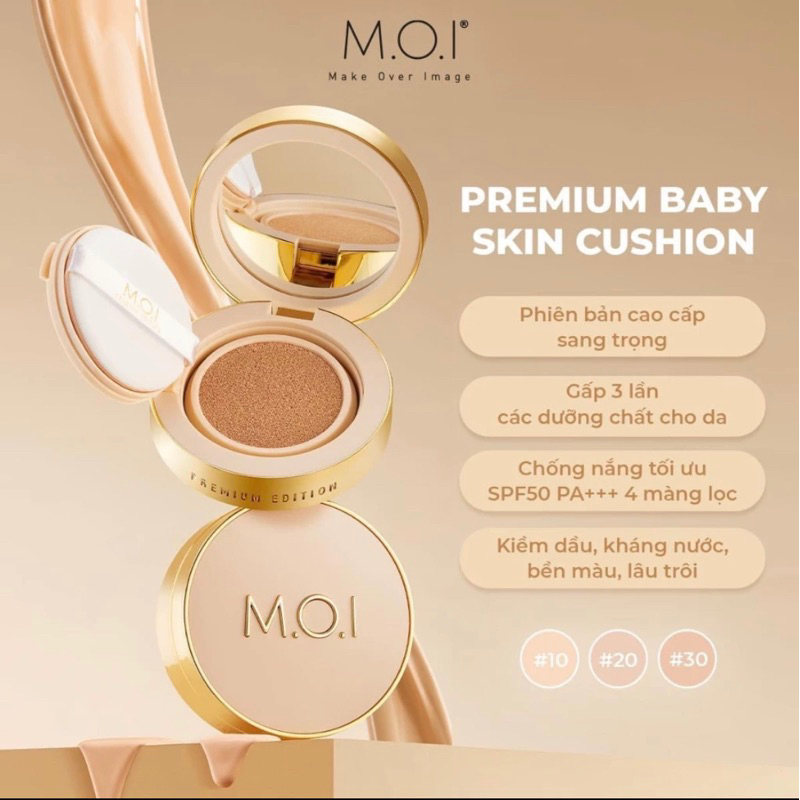 Phấn nước PREMIUM Baby Skin Cushion MOI Cosmetics 13g