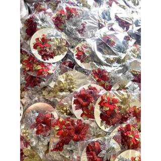   HCM- HỎA TỐC  COMBO 5 SET HOA - Set Phụ Kiện Trang Trí Oản Tài Lộc Tháp Bánh Trang Trí Quà Tết 