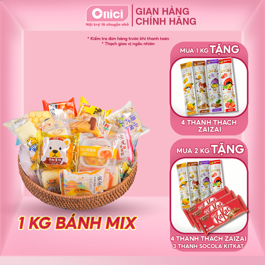 Bánh mix Đài Loan nhiều loại Bếp Của Mẹ ONICI loại 500gr-1000gr