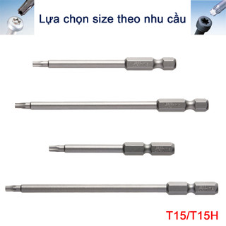 Mũi vặn vít Torx /Torx Bo 15 chuôi lục giác H = 6,35 Vessel (Nhật Bản)