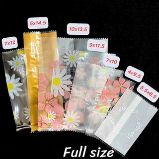 Set 100 túi bóng hàn mệng đựng trà hoa nhiều kích thước đa dạng họa tiết, Combo 100 túi bóng hàn miệng đựng bánh kẹo