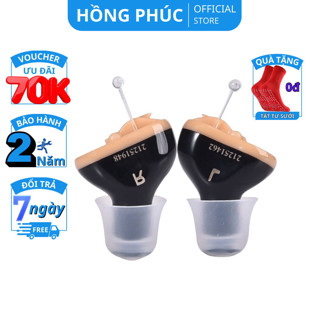 Máy trợ thính không dây siêu nhỏ GOODMI GM-910 [BẢO HÀNH 24 THÁNG] Tai nghe trợ thính tự động xử lý 