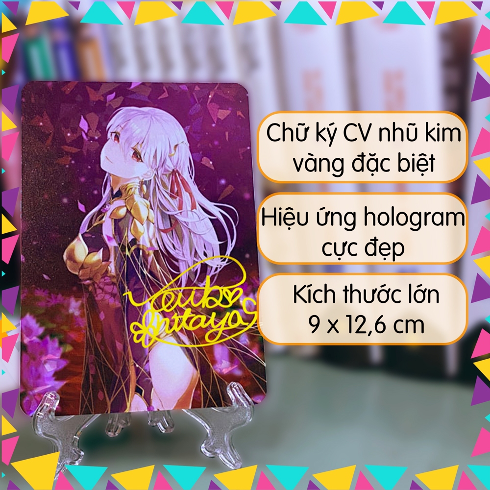 Ảnh Card hologram in chữ ký CV - Kama - Fate grand order - Card anime