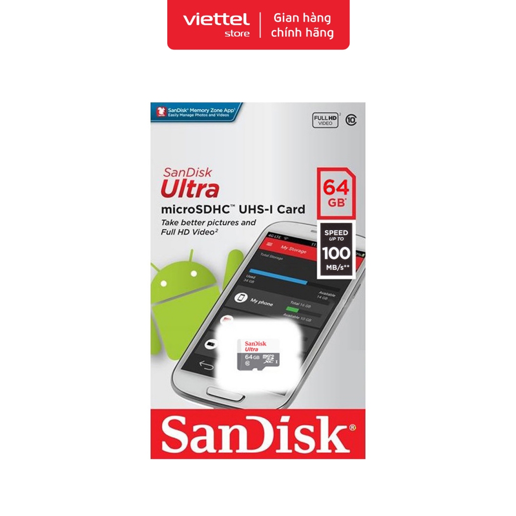 Thẻ nhớ SanDisk Ultra C10 Chính hãng