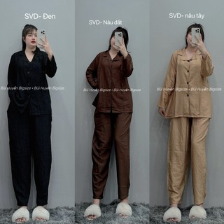 Svd-bộ vest áo dài quần dài chất đũi xước bigsize