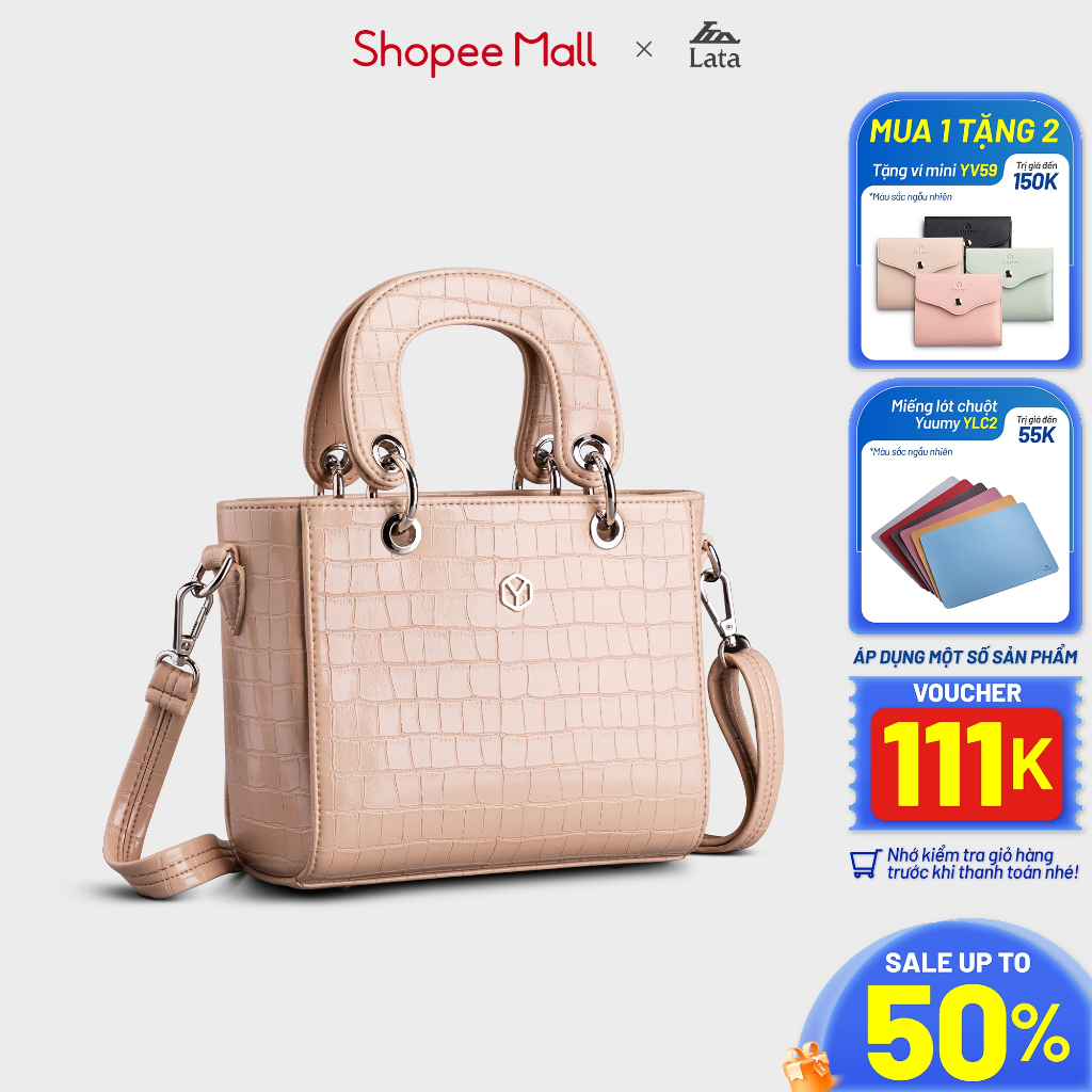 Túi xách nữ cầm tay vân da cá sấu lady Yuumy YTX31