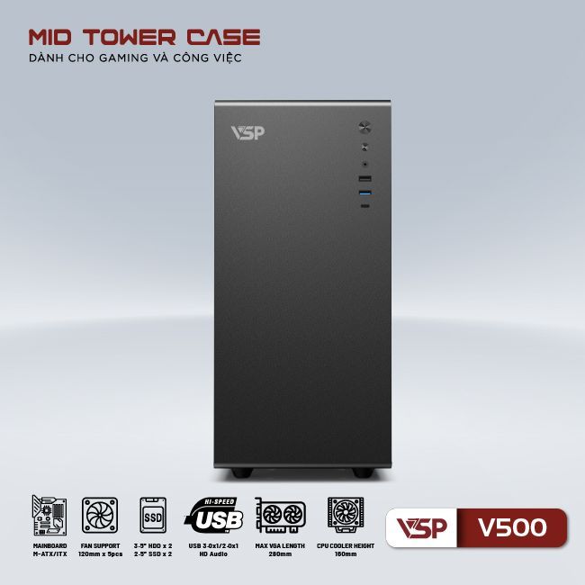 Vỏ Case VSP V500 BLACK
