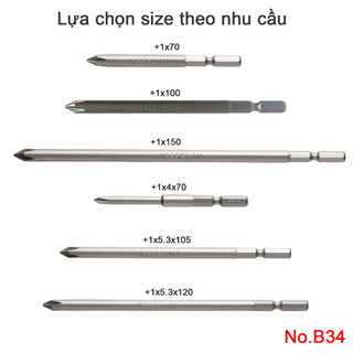 Mũi vặn vít B34 đầu (+)1 chuôi lục giác H = 5mm Vessel (Nhật Bản)