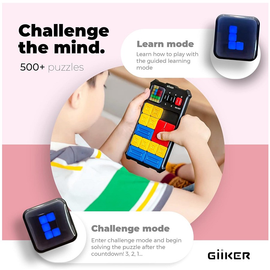 Đồ chơi xếp hình nam châm cảm ứng thông minh Giiker Super Slide Pink