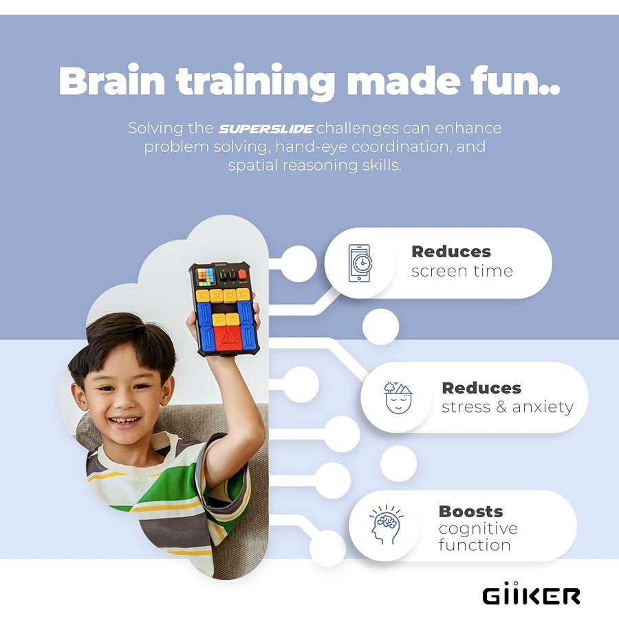 Đồ chơi xếp hình nam châm cảm ứng thông minh Giiker Super Slide Lavender