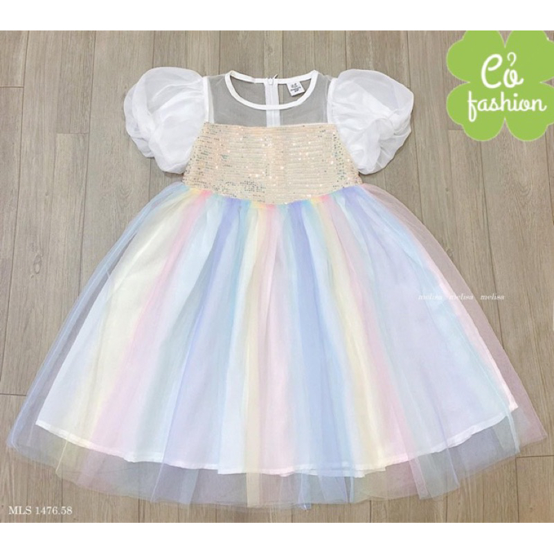 Váy công chúa kim sa cầu vồng siêu xinh cho bé 9-32kg