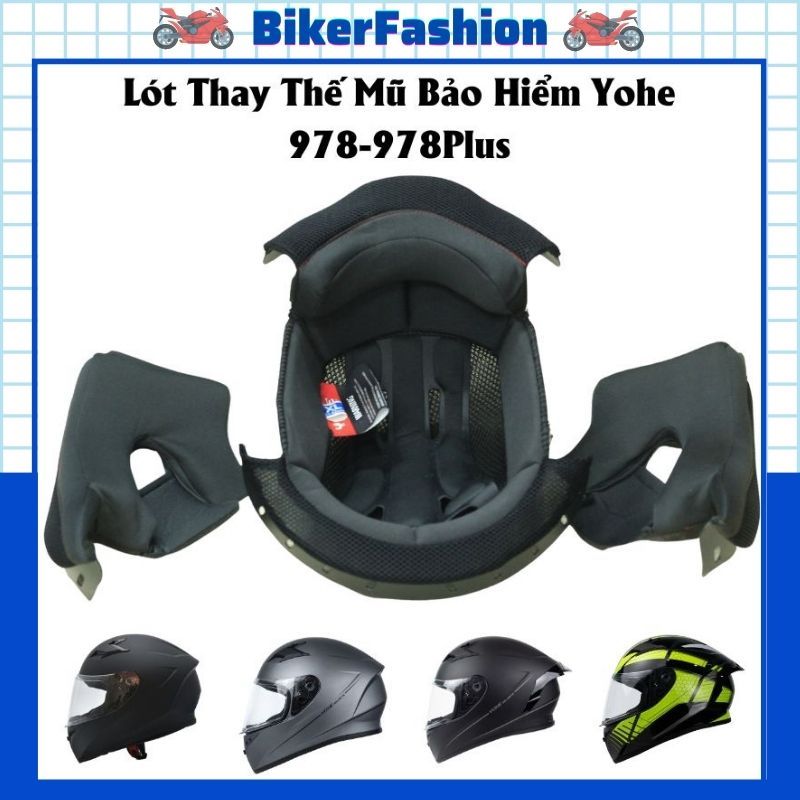 Bộ Lót Thay Thế Mũ Bảo Hiểm Yohe 978/ 978 Plus