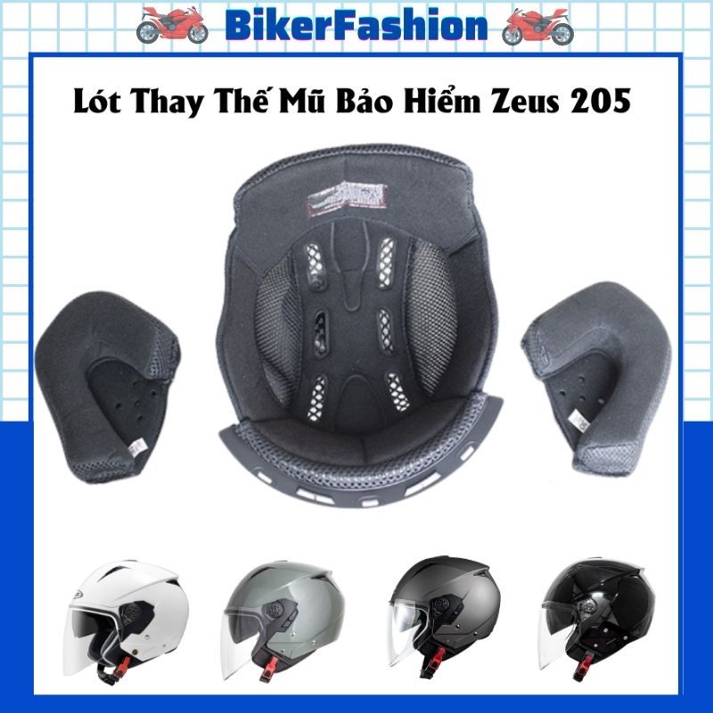 Bộ Lót Thay Thế Mũ Bảo Hiểm 3/4 Zeus 205