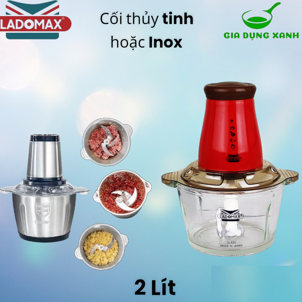 Máy xay thịt đa năng cối Inox 304 (BH 1 tháng)  hoặc thủy tinh (BH 1 năm) dung tích 2L