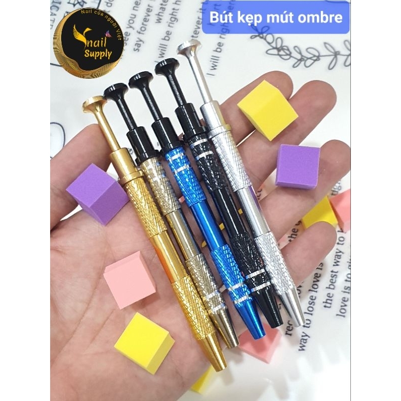 Bút kẹp mút ombre, mút ombre, mút tam giác