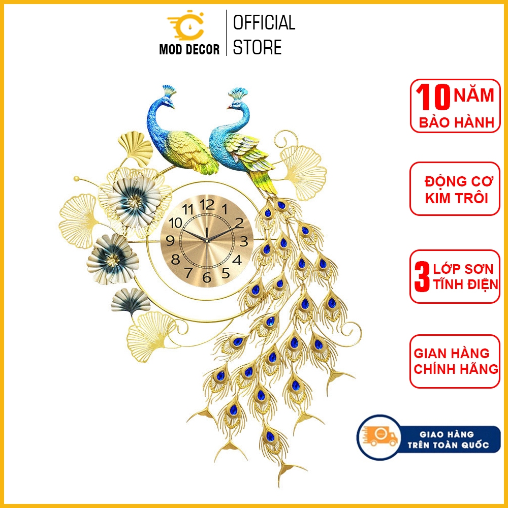 Đồng hồ treo tường trang trí công phượng, tráng gương MOD Decor, Lianzhang JJT mã 2921