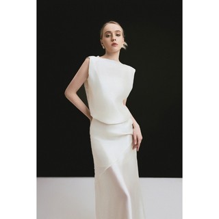 Eser Shirt – Áo Voan Bóng Mờ Lưng Đổ Kèm Áo Dây - Eser Skirt - Chân Váy Voan Bóng Mờ