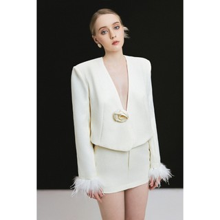 Donna (Skirt) - Chân Váy Bố Kem Ngắn