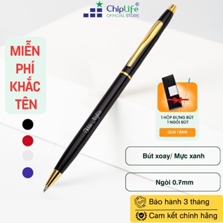 Bút ký khắc tên xoay nhỏ ChipLife XN015 ngòi bút 0.7mm mực bi xanh