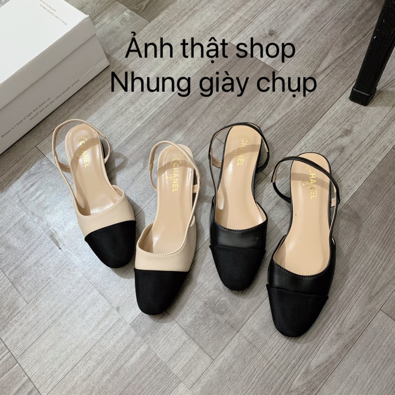 Dép sandal nữ bít mũi đế bệt quai cài hàng cao cấp phong cách tiểu thư nhẹ nhàng