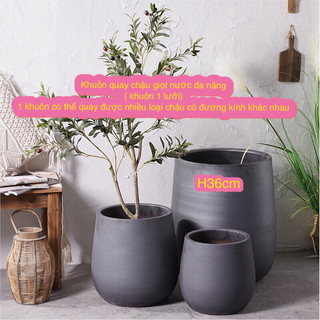 Khuôn quay chậu giọt nước đa năng,chậu cao 36cm,làm được chậu từ 20 cm đến 70 cm
