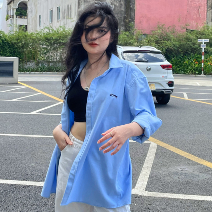 Áo Sơ Mi Tay Dài MNS Premium Oxford Shirt Thêu Logo