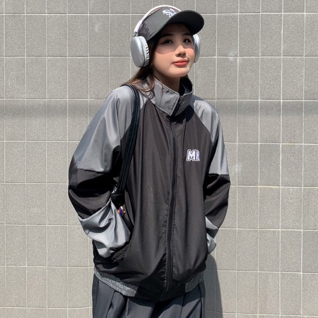 Áo Khoác Gió MNS Jacket, Áo Khoác Dù Nam Nữ 2 Lớp Hình Thêu