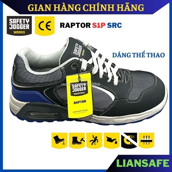 Giày bảo hộ lao động nam dáng thể thao thời trang Safety Jogger Raptor S1P - Giày chống đinh nam đi công trình, kỹ thật