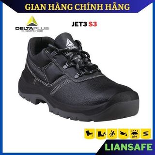 Giày bảo hộ lao động nam Deltaplus Jet3 S3 - Giày chống đinh nam mũi sắt đi công trình công trường