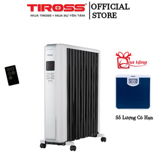 Máy sưởi dầu 12 thanh Tiross TS9218 + Vỏ chống bỏng + Remote Điều khiển từ xa - Hàng chính hãng