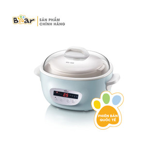 [Bear Chính Hãng][Bear Chính Hãng] Nồi nấu chậm Bear SUBE003 2.5 Lít (có lồng hấp) | Bản quốc tế| Bảo hành 18 tháng