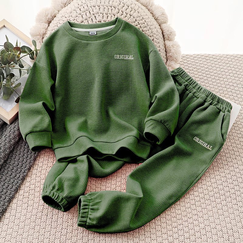 Bộ quần áo bé trai bé gái , Bồ dài tay thun tổ ong size đại 73kg - Bộ Origihal