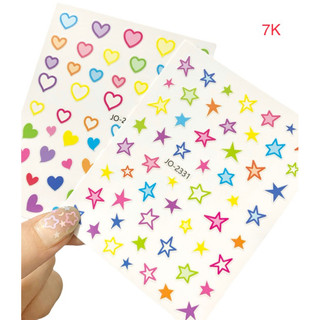 Sticker hình dán trái tim ngôi sao tươi trẻ
