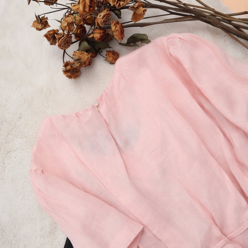 Áo linen tưng xếp ly cầu kì cho mùa thu đông.