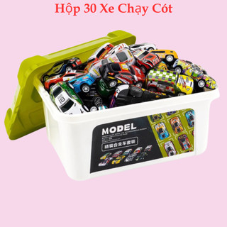 Bộ 30 xe ô tô hợp kim chạy cót cao cấp nhiều màu kèm hộp đựng xịn xò cho bé đam mê sưu tập