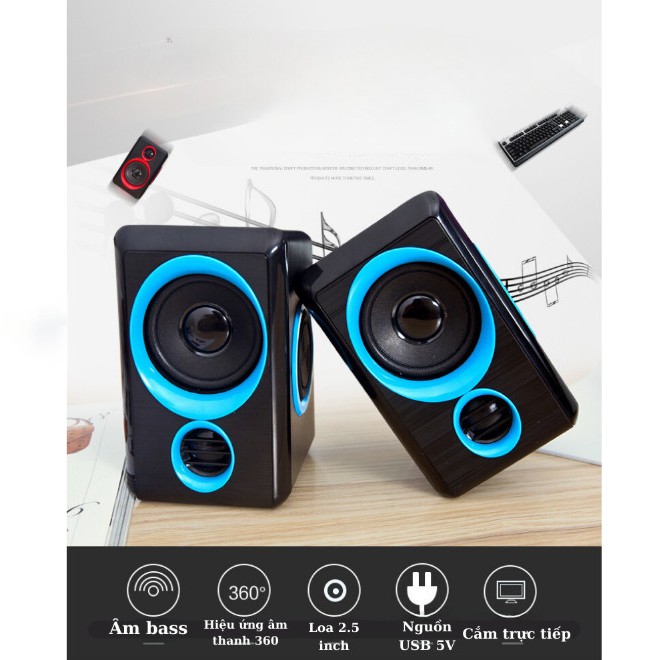 Loa Máy Tính Để Bàn Leerfei FT-165 Công Suất Lớn Dùng Cho Máy Vi Tính PC, Laptop, Tivi- LABADO FT-165
