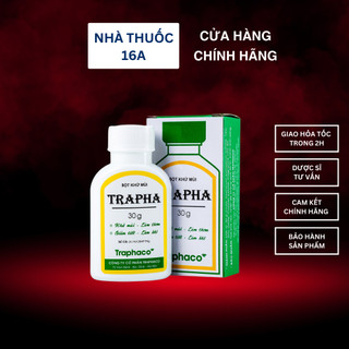 BỘT KHỬ MÙI TRAPHA - ĐÁNH BAY MÙI ẨM, HÔI GIÀY, HÔI CHÂN - CHAI 30G