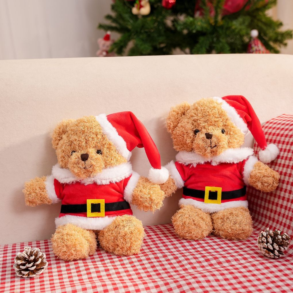 Gấu Bông Teddy Head Áo Mũ Noel Cho Bé Dịp Giáng Sinh, Gấu Nhồi Bông Teddy Noel TAZIN Làm Quà Tặng Giáng Sinh Đáng Yêu