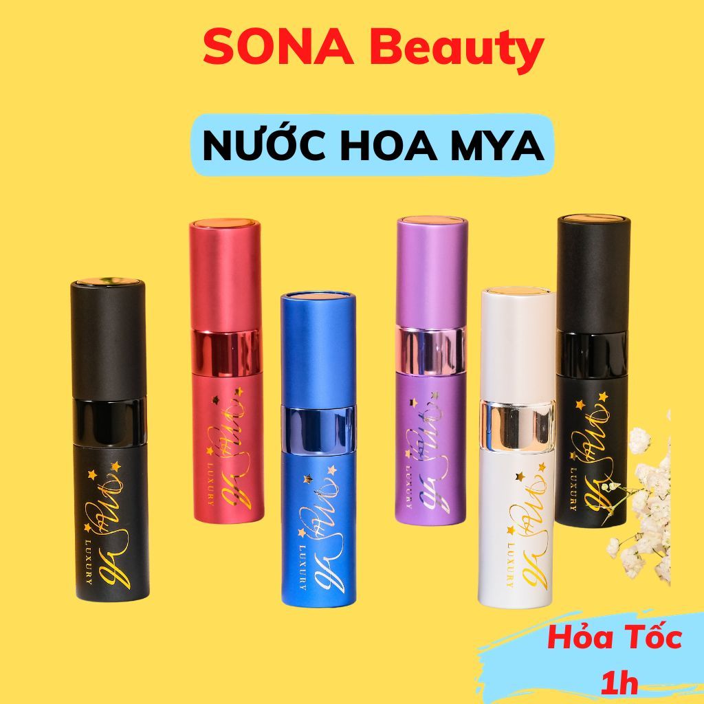 Nước Hoa Nữ MYA LUXURY 10ml Dạng Xịt Thơm Lâu Lưu Hương Lâu Ngọt Ngào Quyến Rũ Vỏ Nhôm Thỏi Son Đẹp Sang Cá Tính SONA