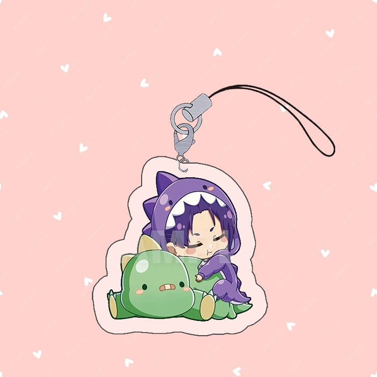 Dây treo điện thoại BLUE LOCK ver KHỦNG LONG anime mica acrylic móc treo khóa