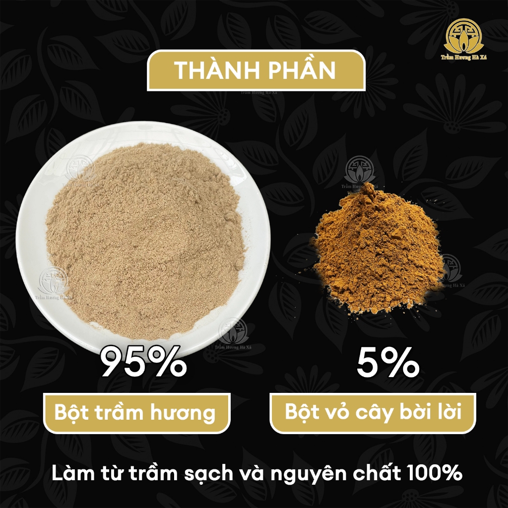 Bộ 2 hộp nhang nụ sen Trầm Hương Hà Xá xông nhà 100g x 2 tẩy uế đồ thờ cúng