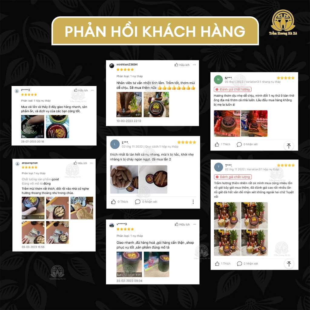 Bộ 2 hộp nhang nụ sen Trầm Hương Hà Xá xông nhà 100g x 2 tẩy uế đồ thờ cúng