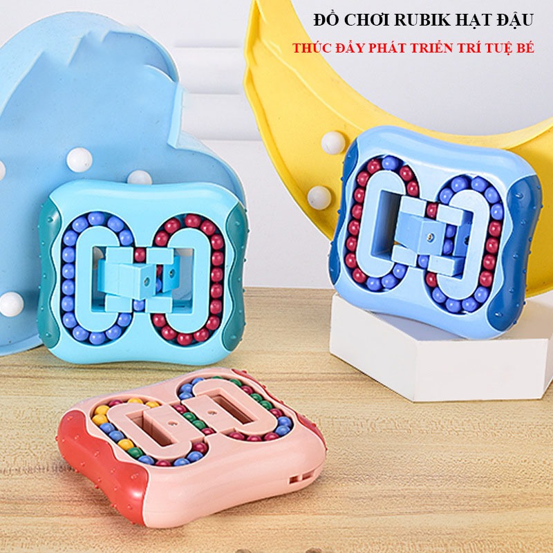 Đồ chơi Rubik hạt đậu thần kì, con quay ma thuật, giải đố Spiner xoay, hạt đậu bánh xe Magic Bean đẹp xoay tròn