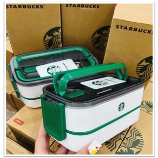 Hộp cơm giữ nhiệt Starbucks 2 tầng đựng cơm văn phòng, hộp đựng cơm trưa cao cấp chất liệu Inox 304, Hộp cơm văn phòng