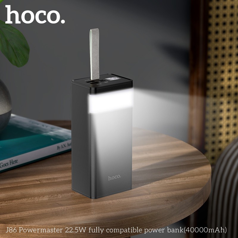 Sạc dự phòng không dây chính hãng Hoco J86 dung lượng 40000mAh dòng 2023 hỗ trợ sạc nhanh chống cháy nổ tích hợp đèn led