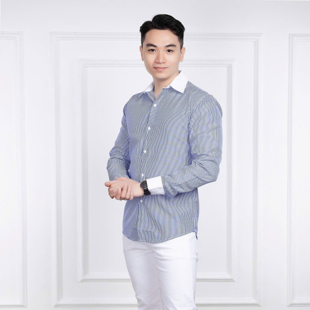 Áo Sơ Mi Nam Màu Xanh Đen DTXM1990 Mặc Công Sở Đi Chơi Đều Đẹp