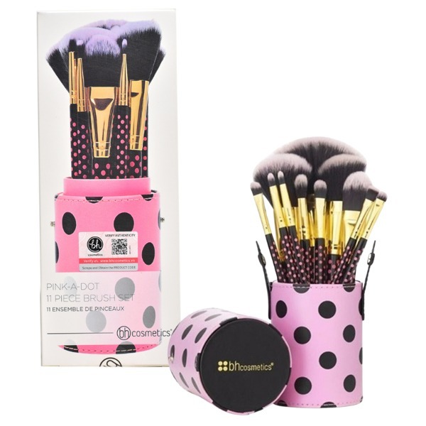 BH Cosmetics 11 Pcs Pink A Dot Brush Set