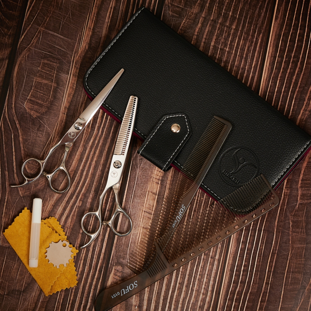 Kéo cắt tóc tay trái Nhật HIKARU thép 440c cao cấp HK6