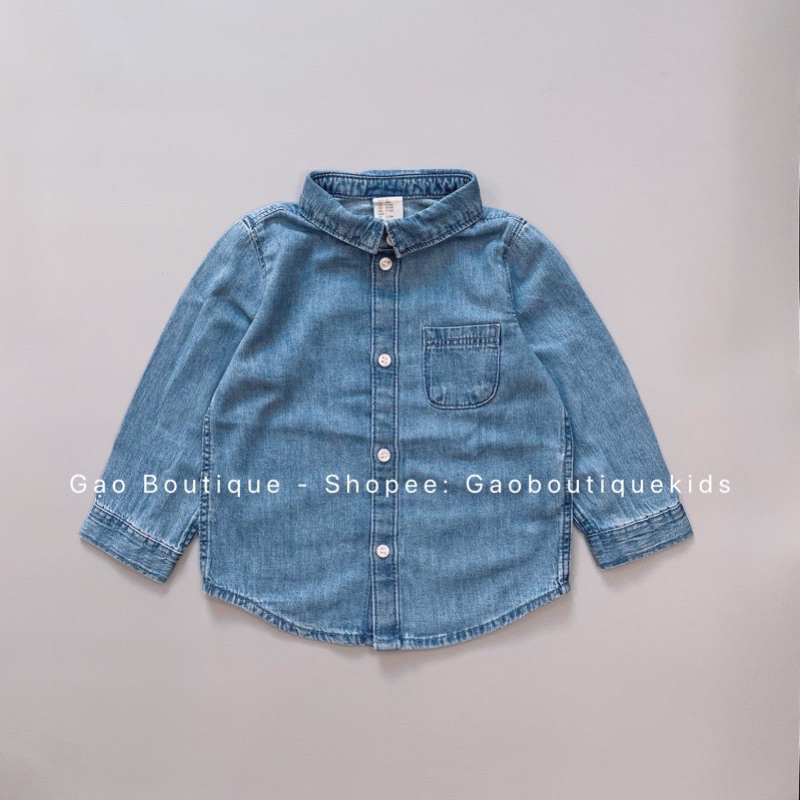 Áo sơ mi HM auth săn sale cho bé trai 8-18kg - Mẫu mới